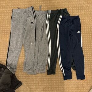 Lot of four adidas boys tricot jogger sweatpants size medium 10/12